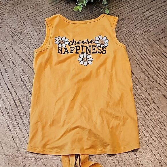 Choose Happiness tank top front tie size S 7/8 NWOT - Picture 6 of 7